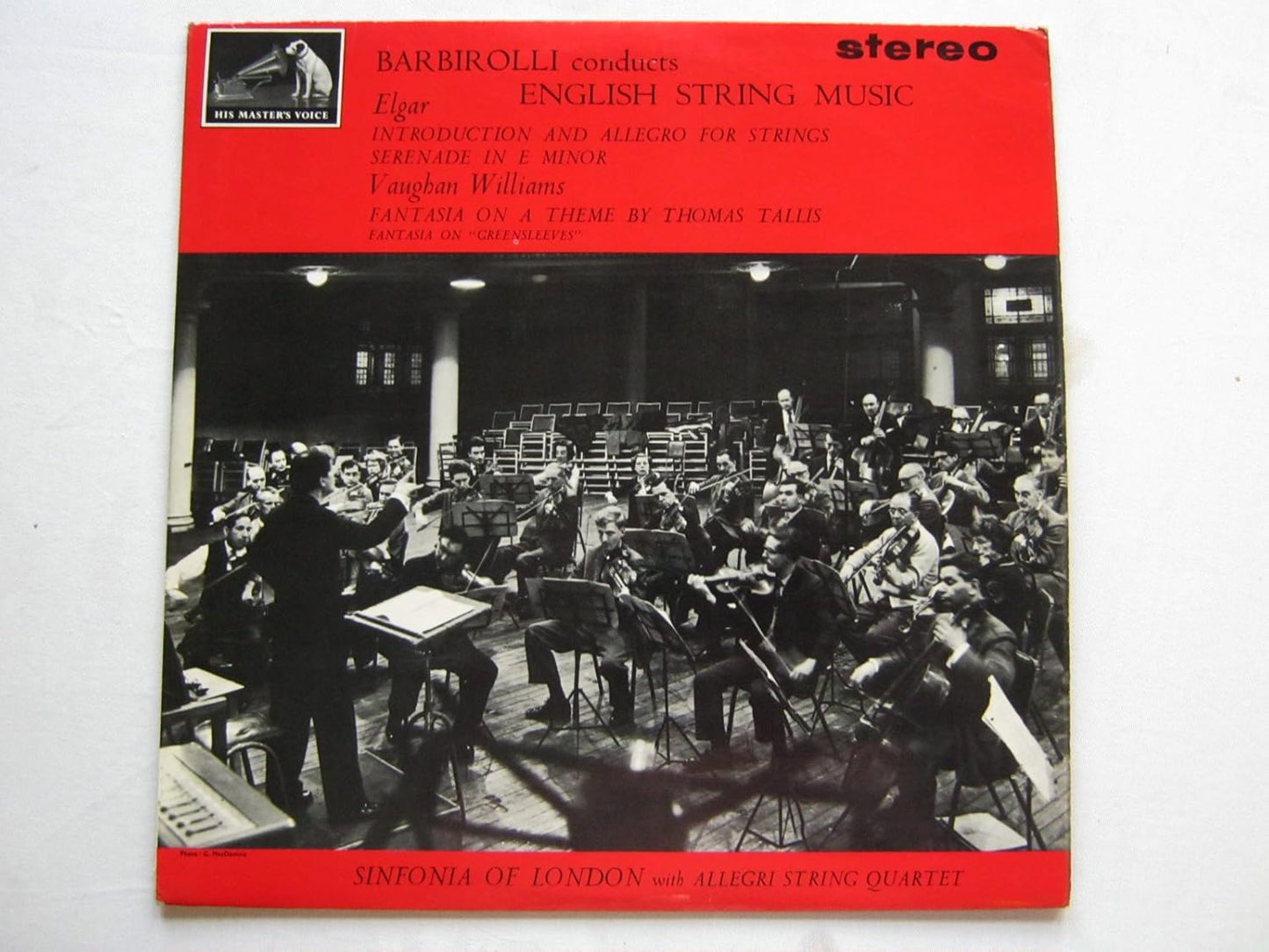 Elgar, Vaughan Williams, Barbirolli Conducts English String Music - Vinyl LP - HMV ASD521