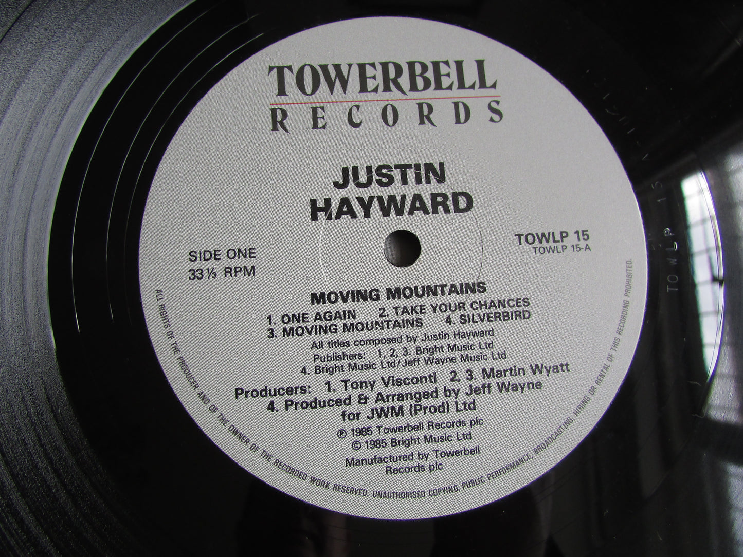 Justin Hayward - Moving Mountains - Vinyl LP - TOWLP 15 Towerbell
