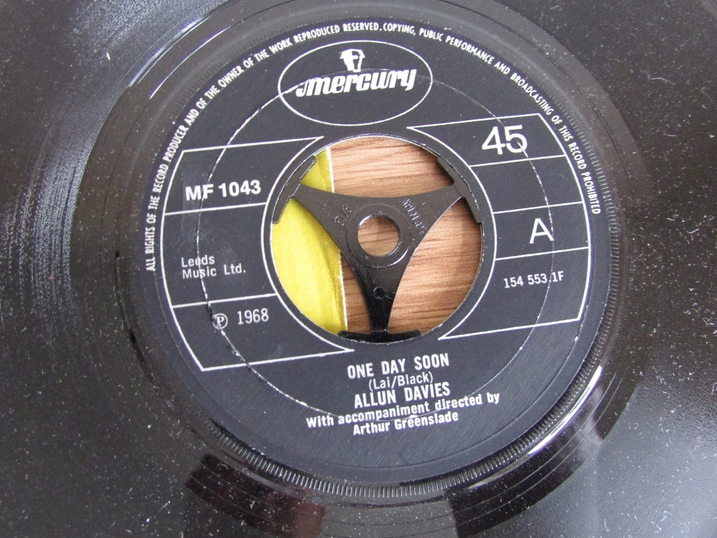 Allun Davies - One Day Soon / Pretend You... - 7" + SIGNED Photo! Mercury MF1043 1968