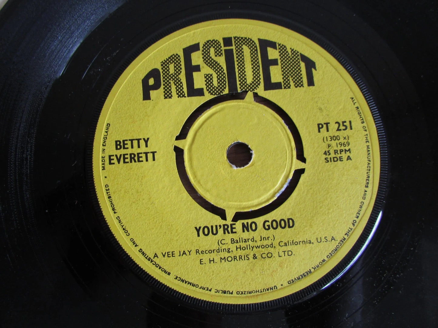Betty Everett - You're No Good / Hands Off, 1969 - 7" Single PT251