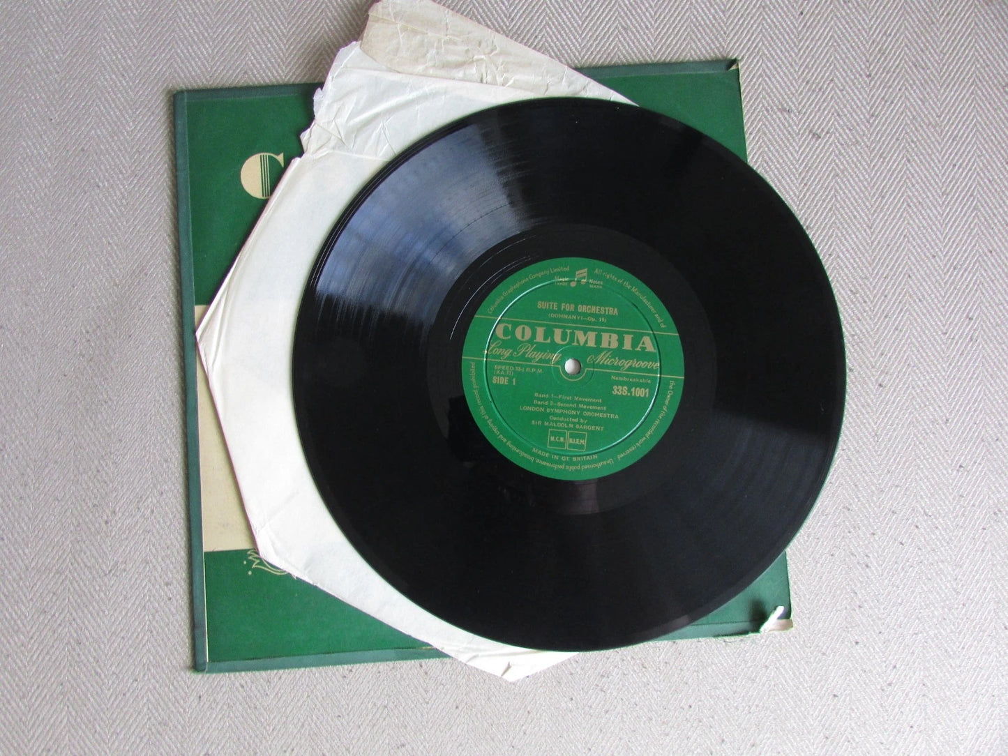 Dohnanyi Suite for Orchestra, Malcolm Sargent LSO - Columbia 33s1001 - 10" Vinyl