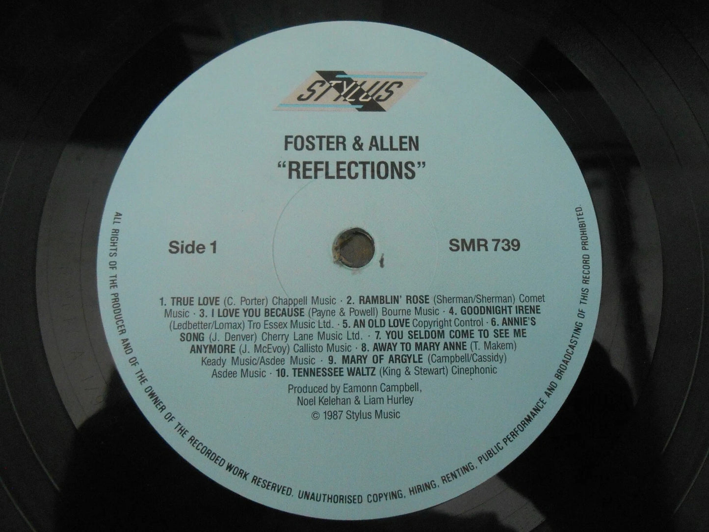 Foster & Allen – Reflections - 12" Vinyl Record LP – SMR 739