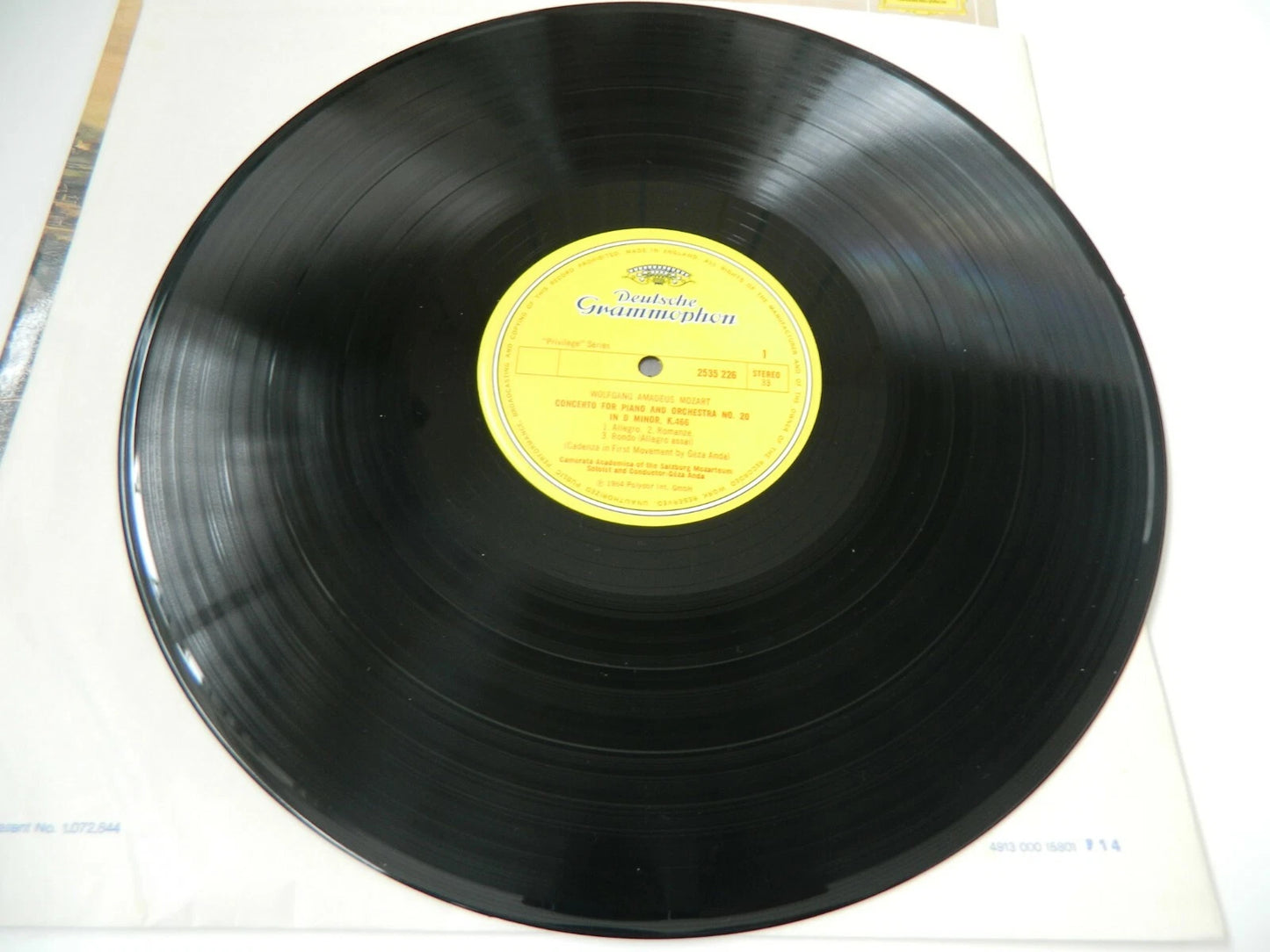 Mozart Piano Concertos 20 & 24 Geza Anda Camerata Salzburg - Vinyl LP - DG 2535 226