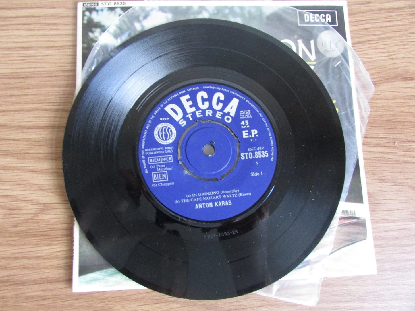 Anton Karas - Great Tunes By Request - 7" EP - Decca STO8535