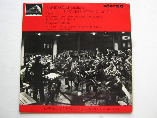 Elgar, Vaughan Williams, Barbirolli Conducts English String Music - Vinyl  LP - HMV ASD521