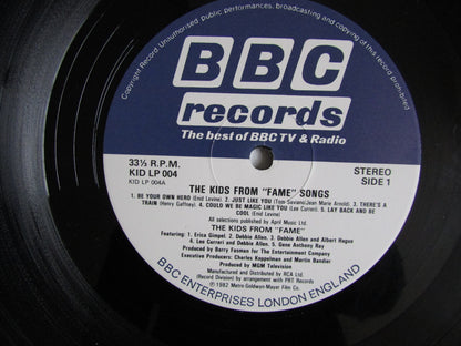 The Kids From Fame - Songs - 12” Vinyl Album LP - KIDLP004 1982