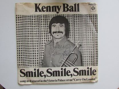 Kenny Ball – Smile, Smile, Smile 7" - Pye Records – 7N 45275 ** SIGNED ***