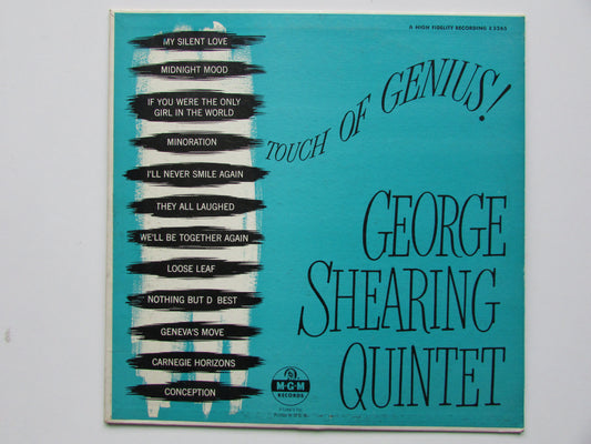 The George Shearing Quintet – Touch Of Genius! - Vinyl LP - MGM E3265
