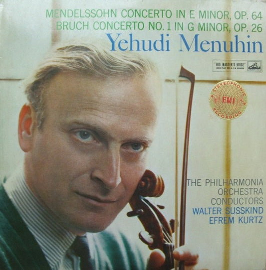 Menuhin, Yehudi Mendelssohn Concerto In E Minor Bruch Concerto No 1 In G Minor LP HMV ASD334