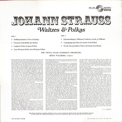 Johann Strauss - Heinz Wallberg The Vienna State Symphony Orchestra – Waltzes & Polkas, Concert Hall – SMSA 2595
