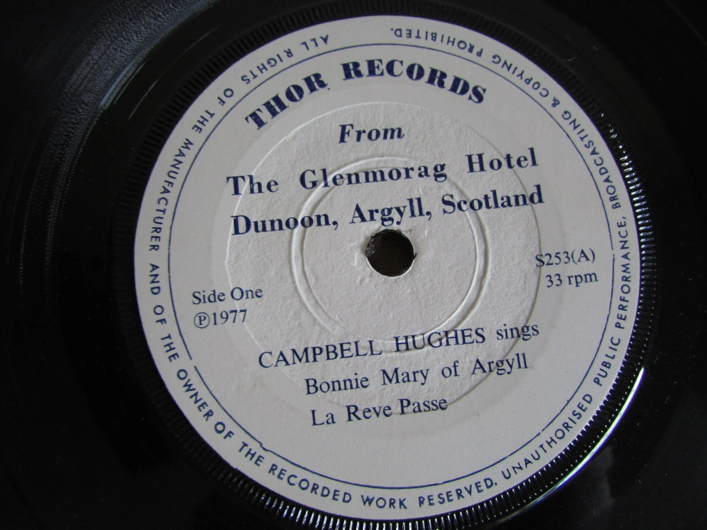 Campbell Hughes / Sandy Moir - Bonnie Mary of Argyll - *SIGNED* 7" Vinyl - 1977