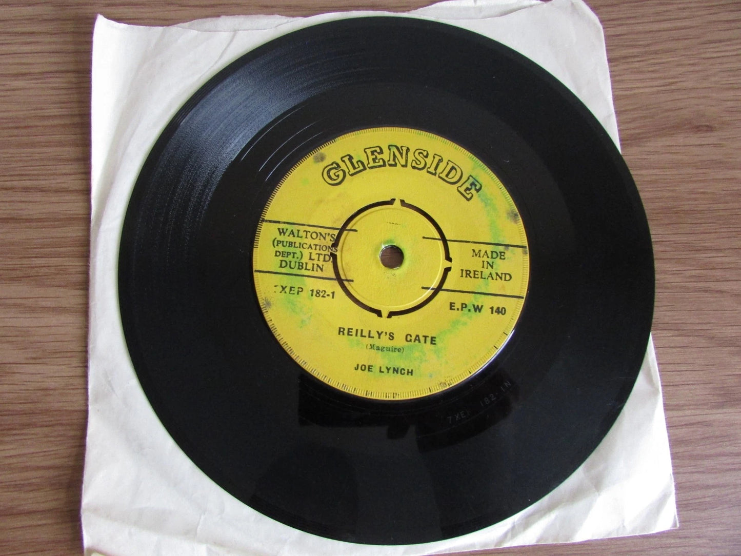 JOE LYNCH - THE WILD COLONIAL BOY / REILLY'S GATE IRISH GLENSIDE EPW140 7"