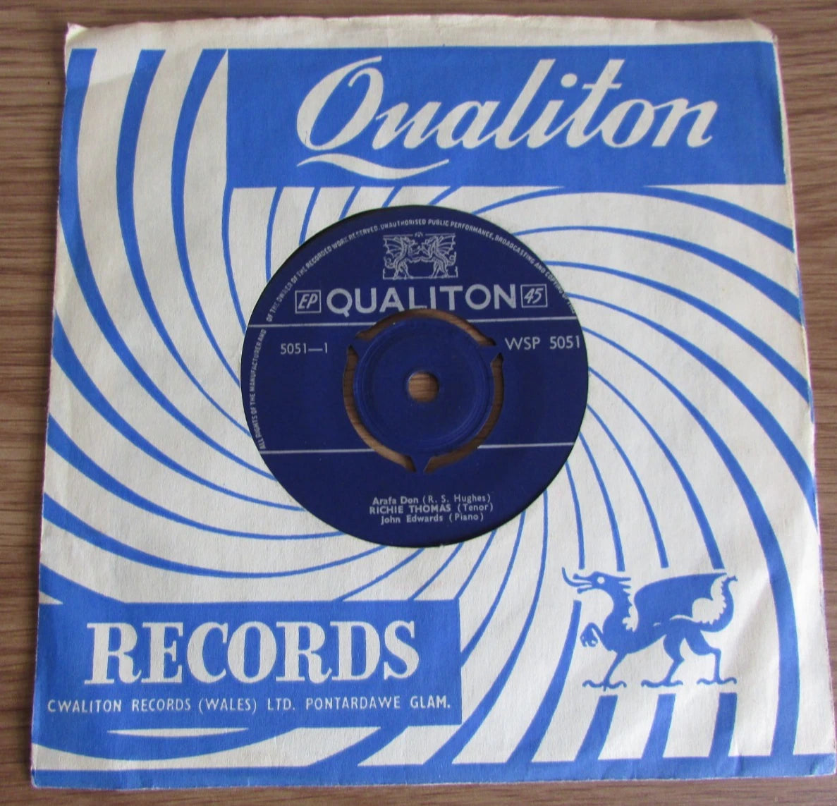 Richie Thomas - Arafa Don, Welsh Folk Music 7" - Qualiton WSP5051