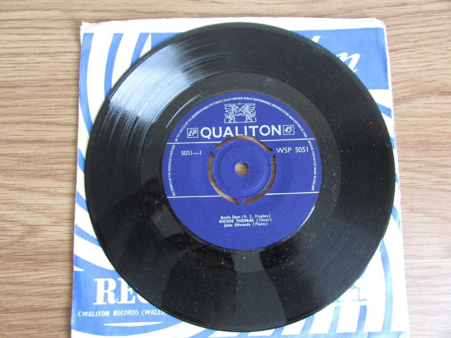 Richie Thomas - Arafa Don, Welsh Folk Music 7" - Qualiton WSP5051