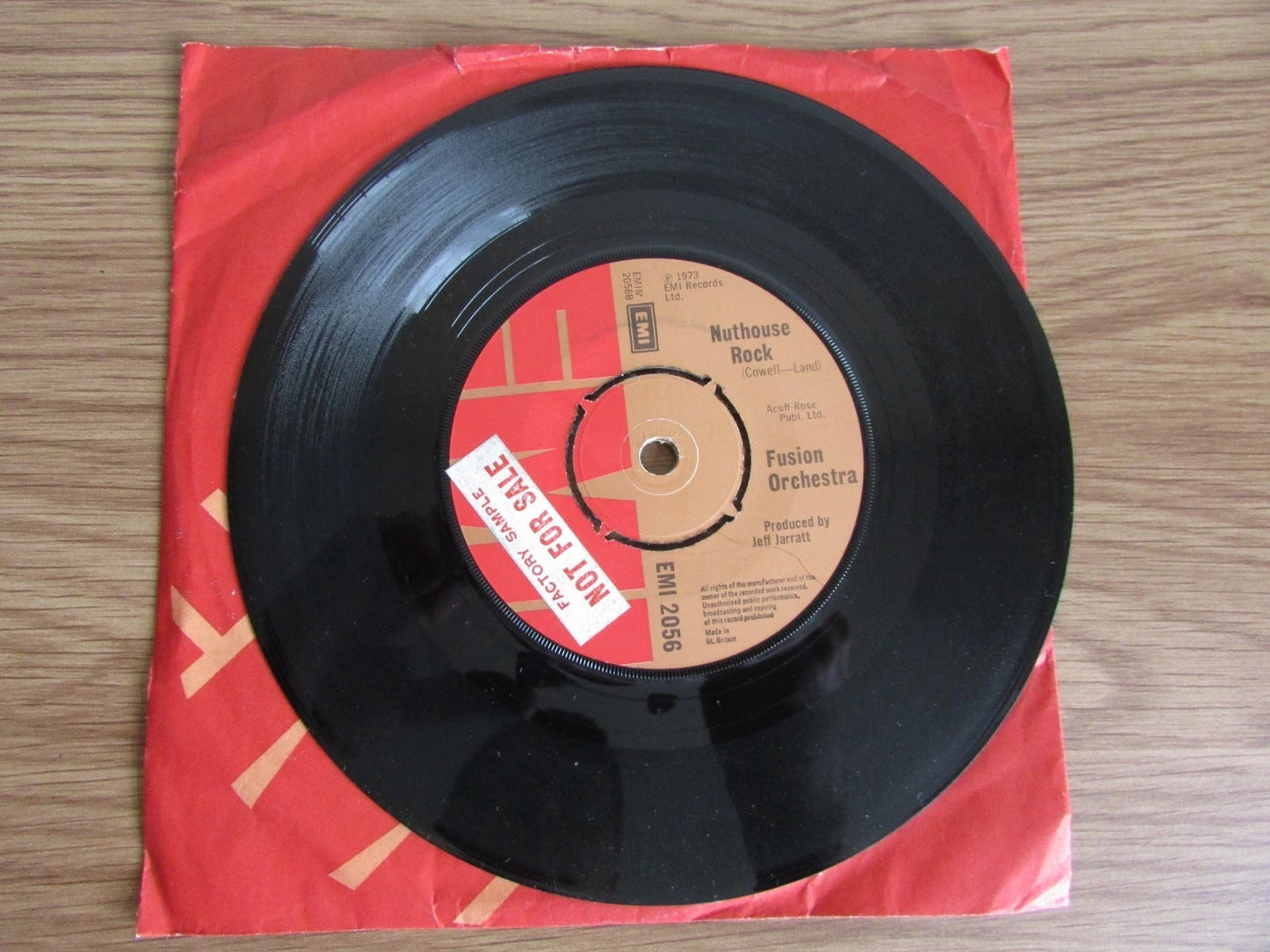 FUSION ORCHESTRA: When My Mama’s Not At Home / Nuthouse Rock 7" *FACTORY SAMPLE*