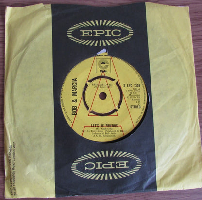 Bob & Marcia - Let's Be Friends 1973 PROMO 7" Reggae - Epic S EPC 1308