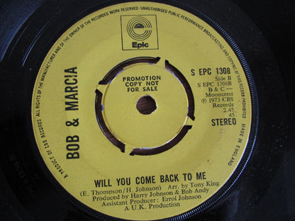 Bob & Marcia - Let's Be Friends 1973 PROMO 7" Reggae - Epic S EPC 1308