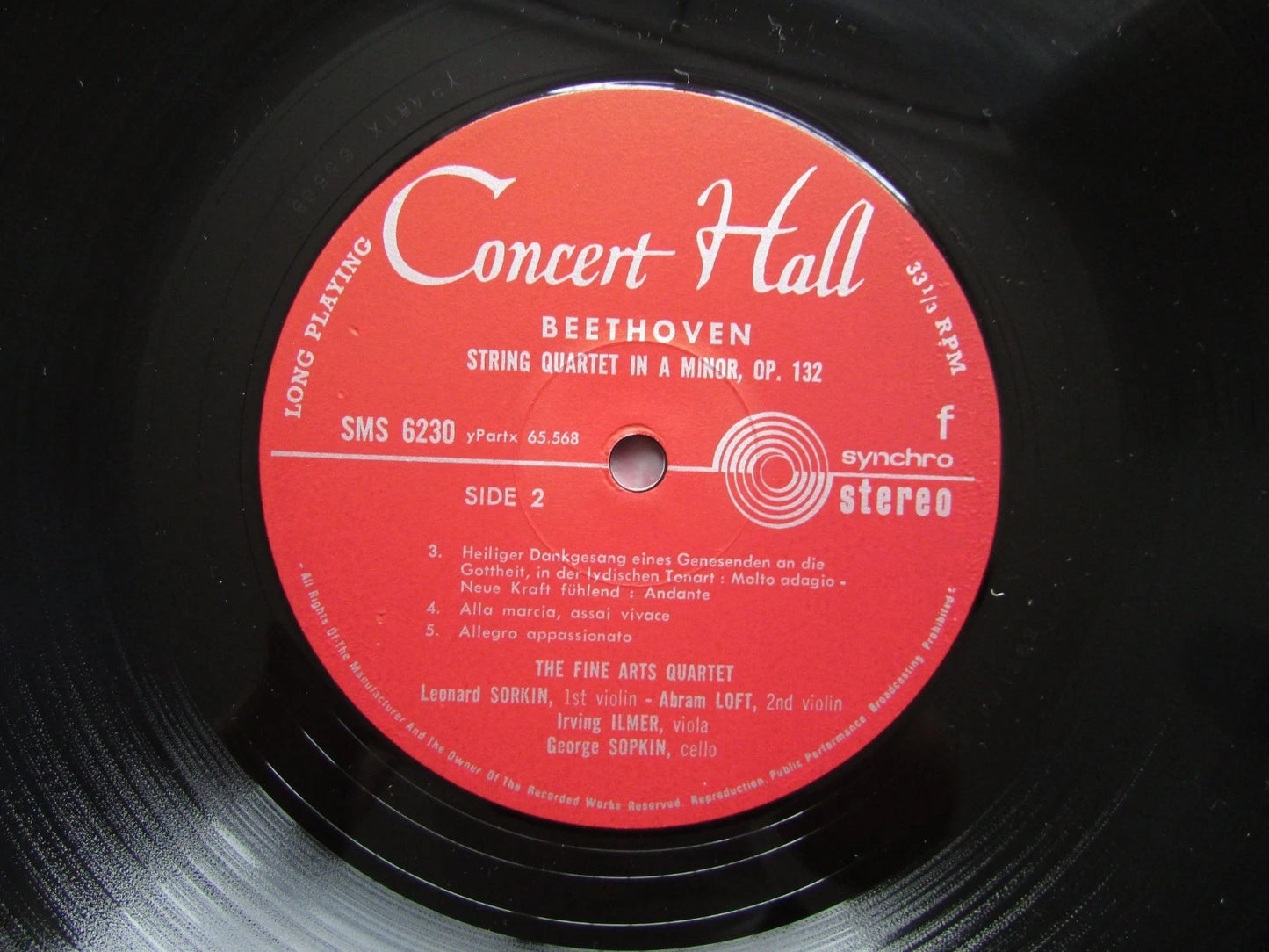 Beethoven Quartets II Concert Hall Record Club Box Set , 6x Vinyl 12”