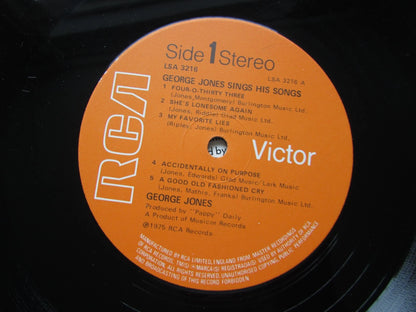 GEORGE JONES "SINGS HIS SONGS" - VINYL RECORD LP - RCA LSA 3216