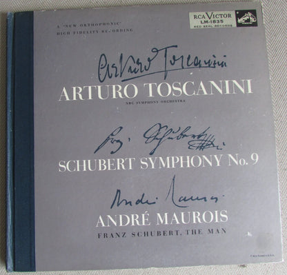 Arturo Toscanini - Schubert Symphony No. 9 - RCA LM-1835 Vinyl Record & Booklet