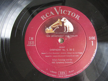 Arturo Toscanini - Schubert Symphony No. 9 - RCA LM-1835 Vinyl Record & Booklet