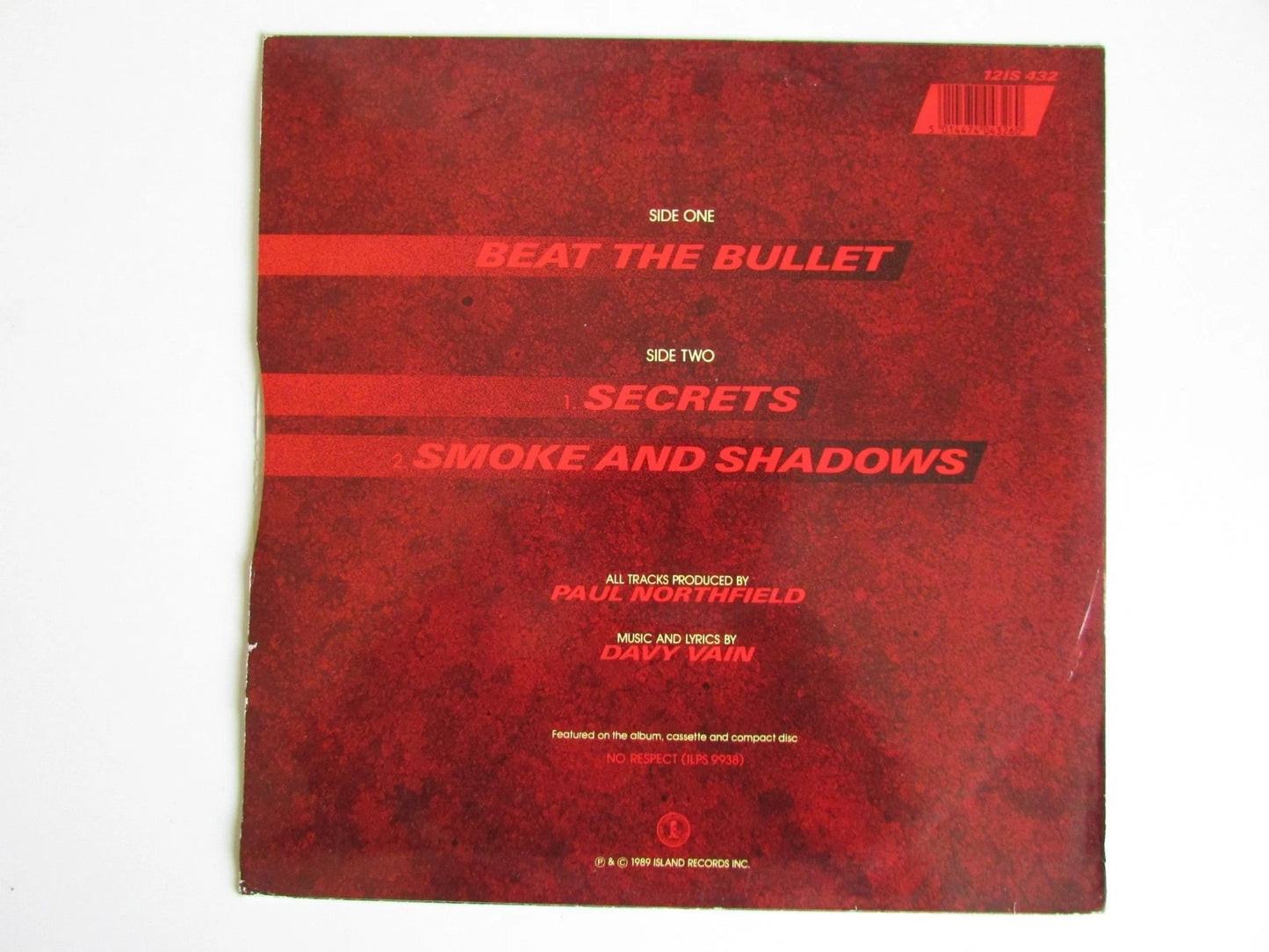 VAIN, Beat The Bullet - 12" UK Maxi-Single 1989 - Island Records 12IS432