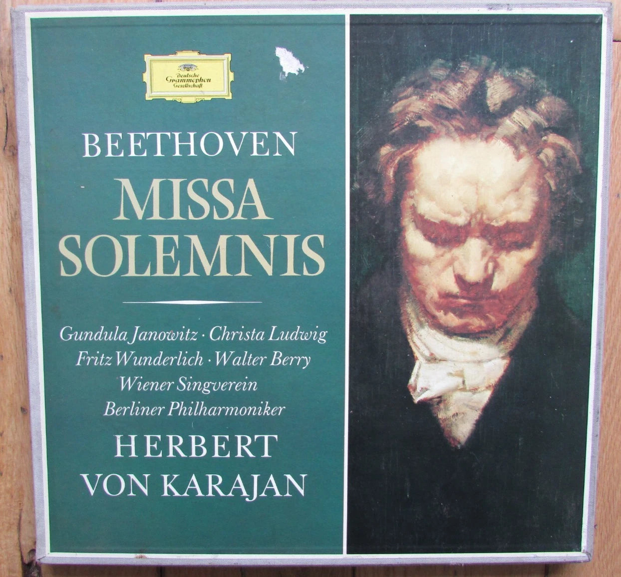BEETHOVEN MISSA SOLEMNIS, HERBERT VON KARAJAN, BERLIN PHILHARMONIC ORCHESTRA 2LP