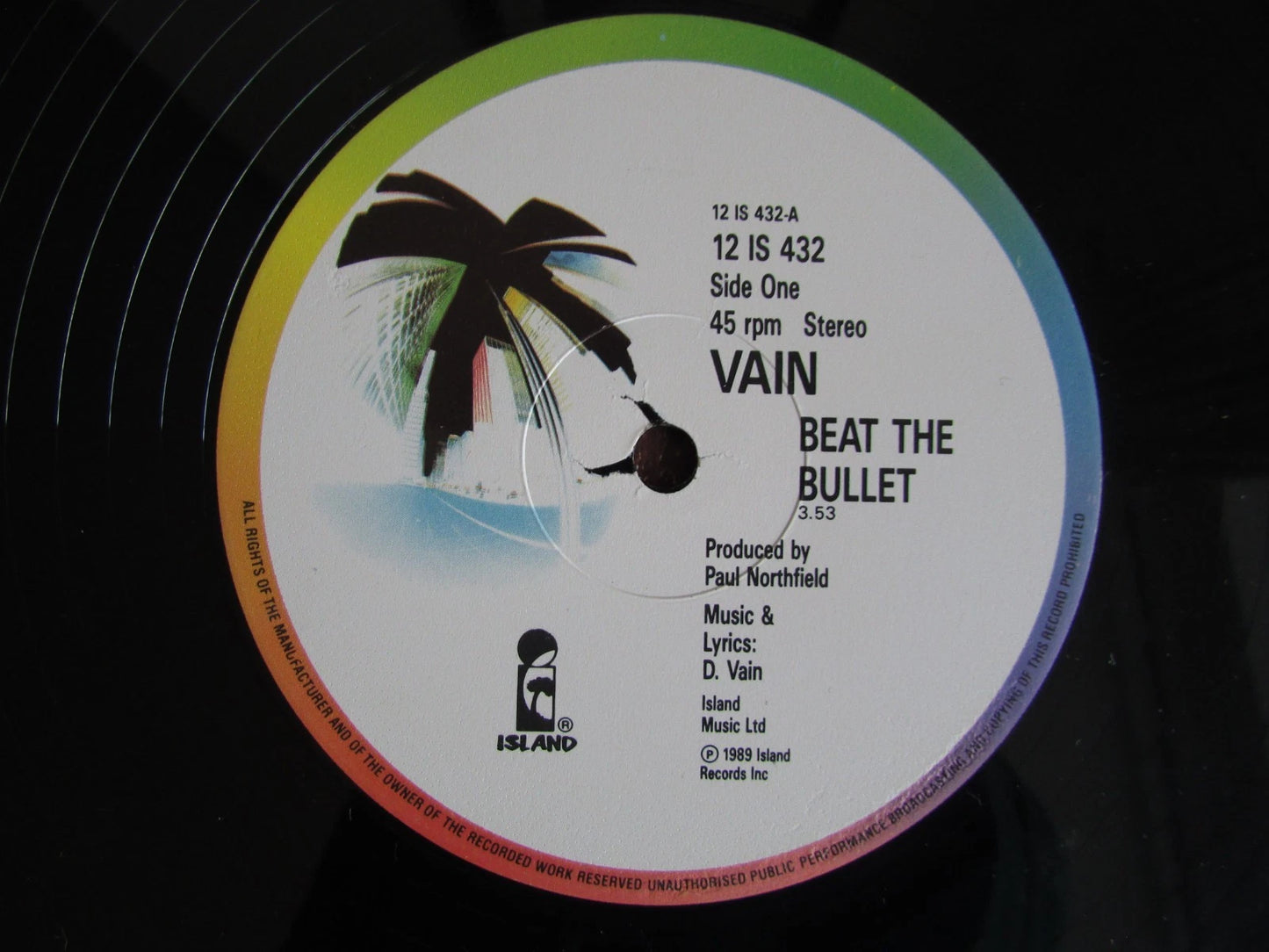 VAIN, Beat The Bullet - 12" UK Maxi-Single 1989 - Island Records 12IS432