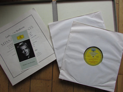 BEETHOVEN MISSA SOLEMNIS, HERBERT VON KARAJAN, BERLIN PHILHARMONIC ORCHESTRA 2LP