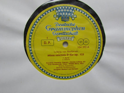 BEETHOVEN MISSA SOLEMNIS, HERBERT VON KARAJAN, BERLIN PHILHARMONIC ORCHESTRA 2LP