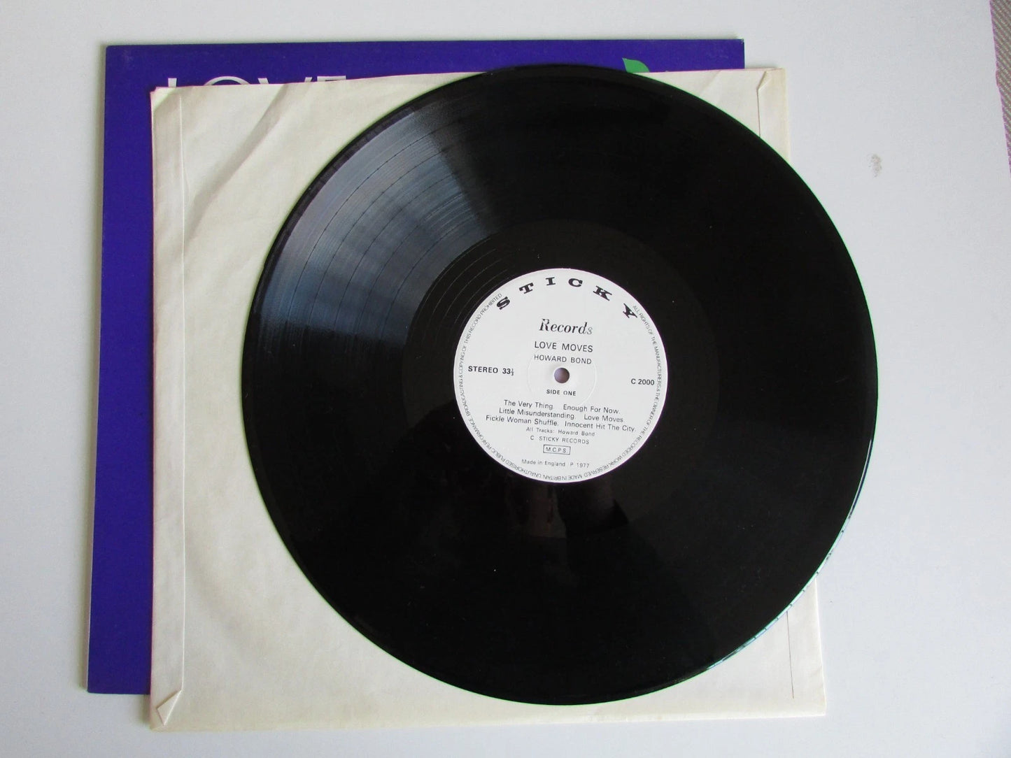 Howard Bond ~ Love Moves *** SIGNED *** LP 1977 Sticky Records C2000