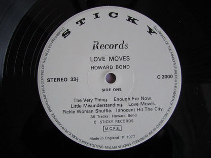 Howard Bond ~ Love Moves *** SIGNED *** LP 1977 Sticky Records C2000