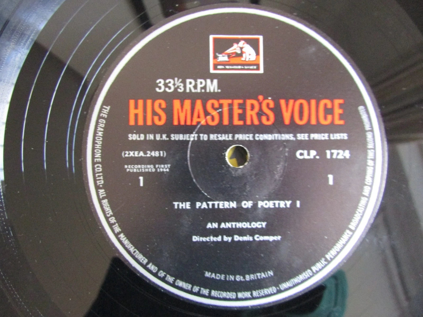 Various - The Pattern Of Poetry - I An Anthology - HMV CLP1724