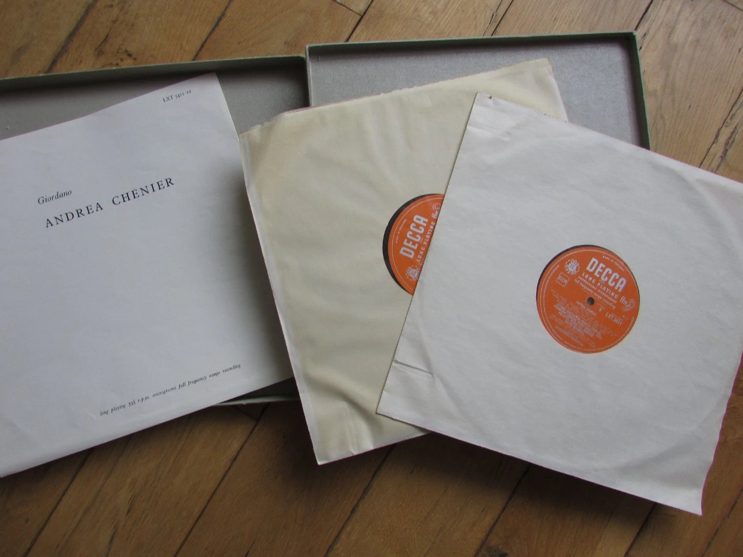 Giordano, Andrea Chenier, Gavazzeni - 2 LP Vinyl Box Set DECCA LXT 5411-2