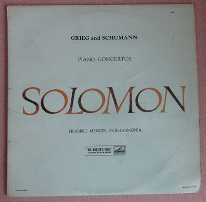 Grieg & Schumann Piano Concertos SOLOMON - LP Vinyl Record HMV ASD 272