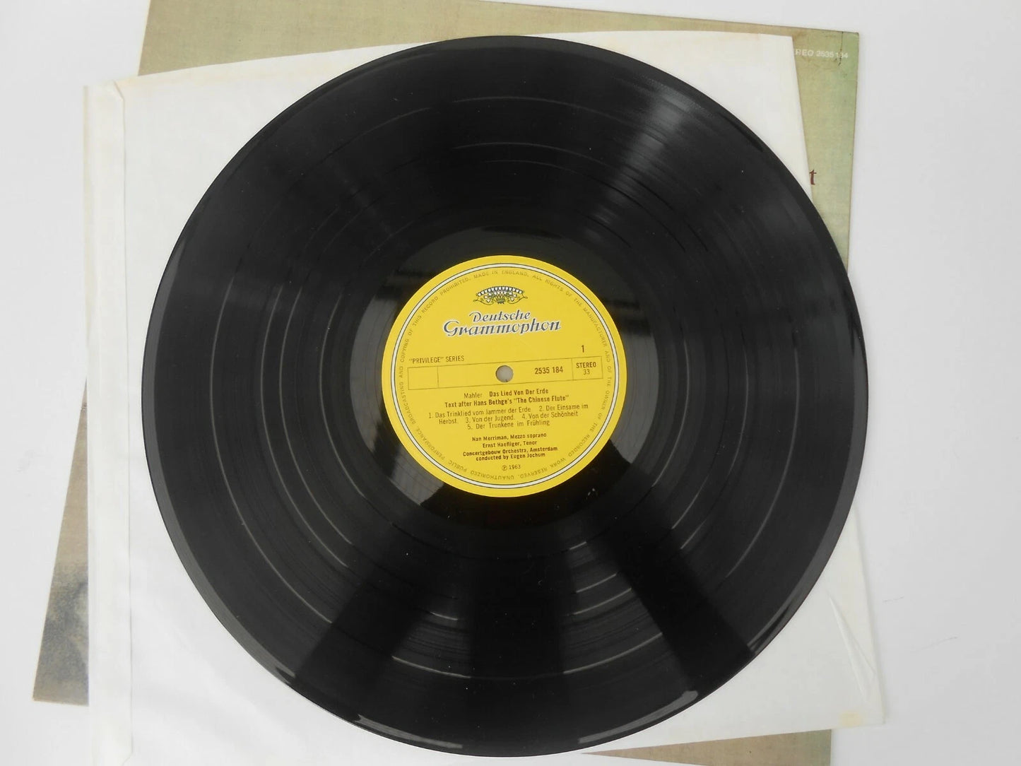 Gustav Mahler Das Lied Von Der Erde - Eugen Jochum Deutsche Grammophon 2535 184