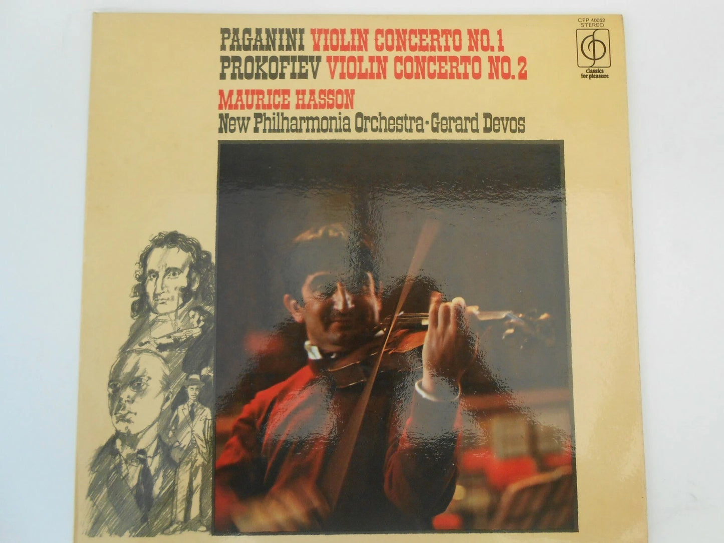 Paganini Violin Concerto No.1, Prokofiev Violin Concerto No.2 - Vinyl LP - CFP 40052
