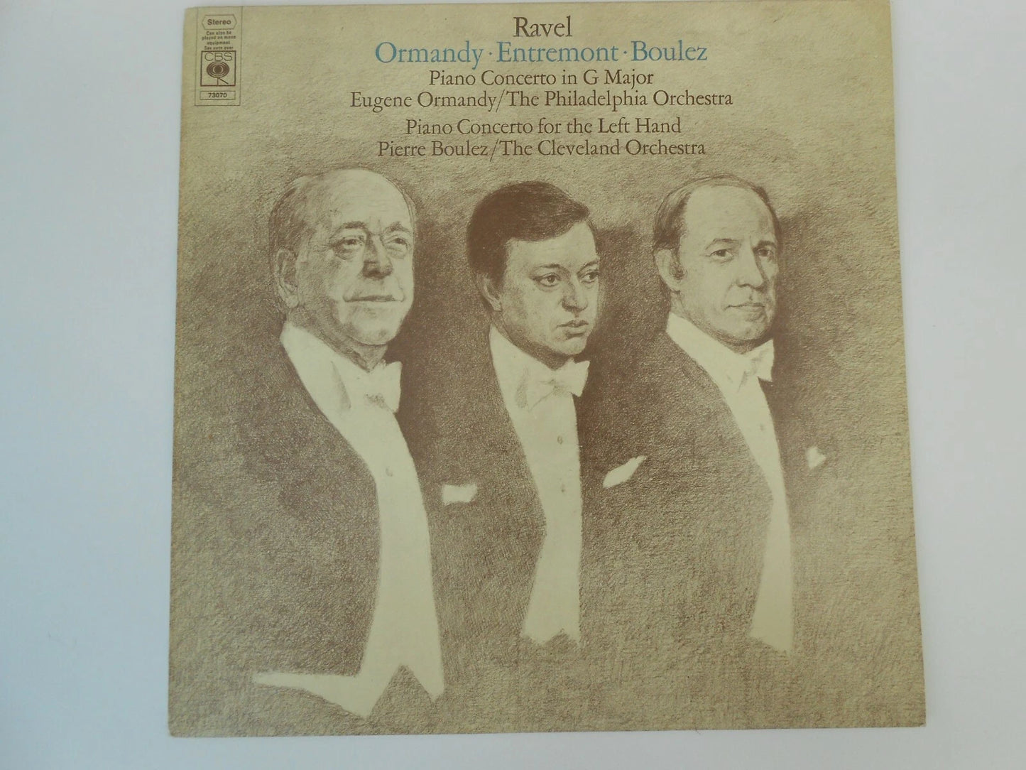 Ravel - Ormandy, Entremont, Boulez ‎– Piano Concertos CBS 73070 1972 vinyl