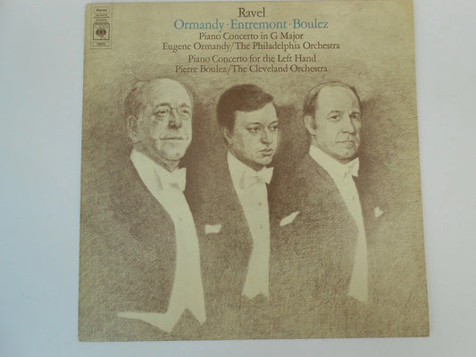 Ravel - Ormandy, Entremont, Boulez ‎– Piano Concertos CBS 73070 1972 vinyl