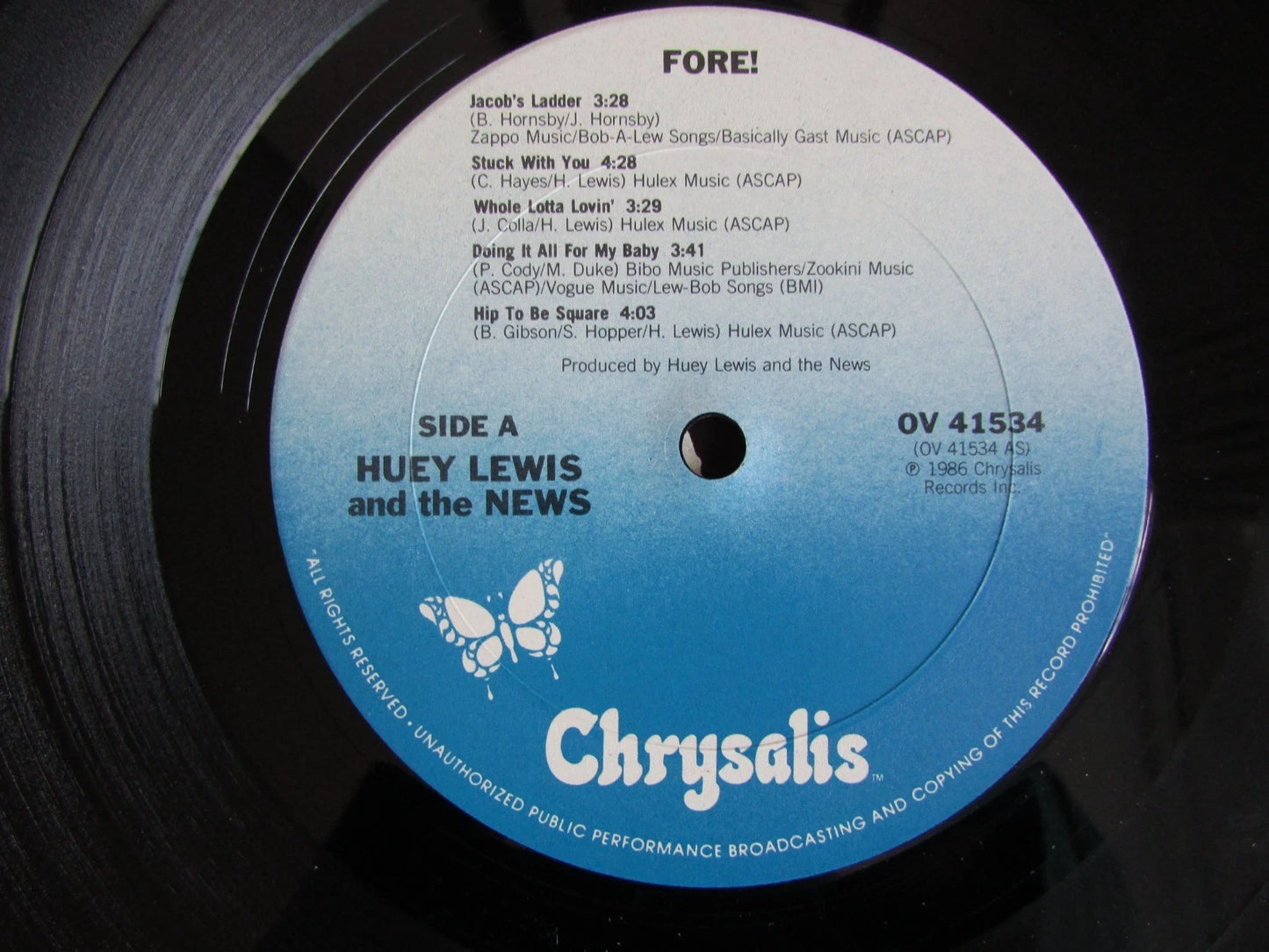 Huey Lewis and The News, Fore! - LP - US Import Chrysalis OV41534