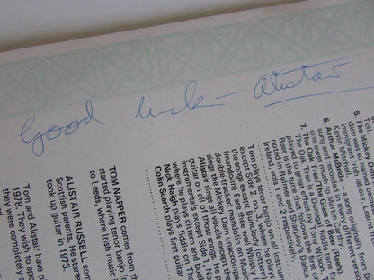 Tom Napper And Alistair Russell - Tripping Upstairs 1978 LP ** SIGNED ** Celtic Music CM002