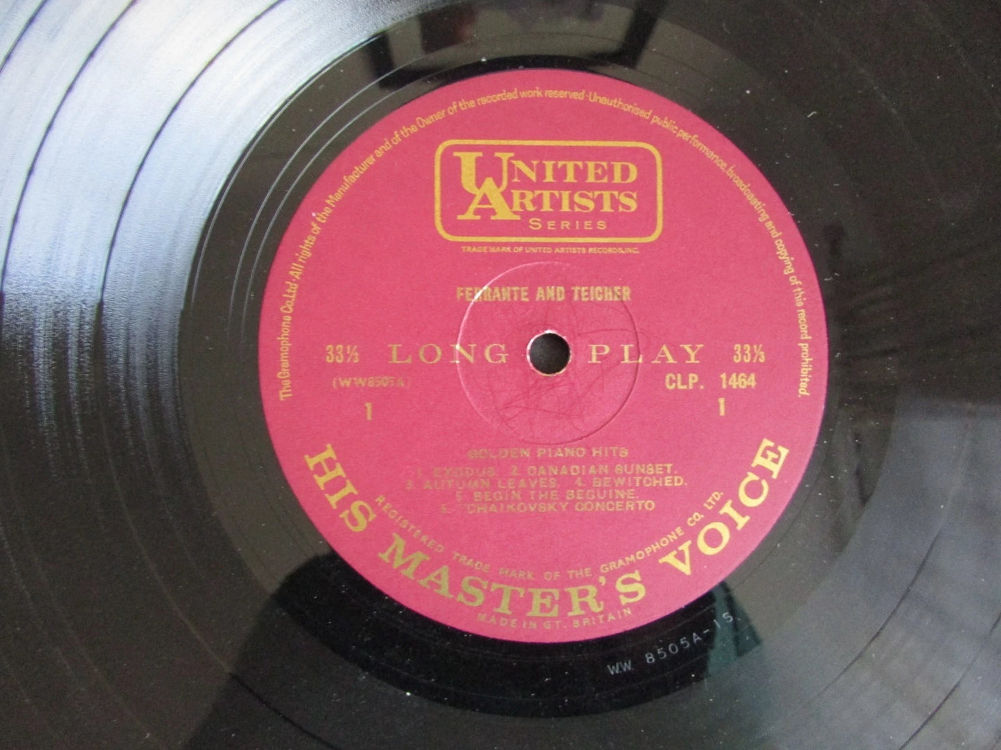 Ferrante & Teicher - Golden Piano Hits 1961 - LP Vinyl HMV CLP1464