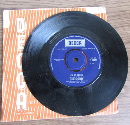 Whistling Jack Smith, Havah Nagilah / Rudi Bennett, I'm So Proud 7" Decca F12741