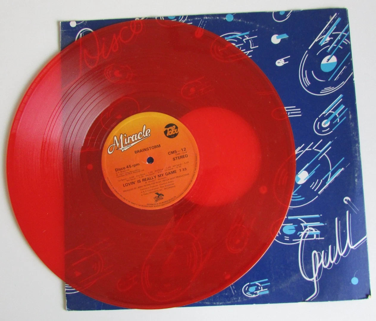 Brainstorm - Lovin is Really My Game / Stormin - 12" Red Coloured Vinyl 1977 CM5-12