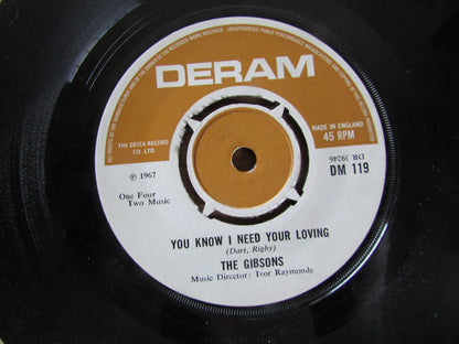 The Gibsons - The Magic Book/ You Know I Need Your Loving.  7" - Deram DM 119