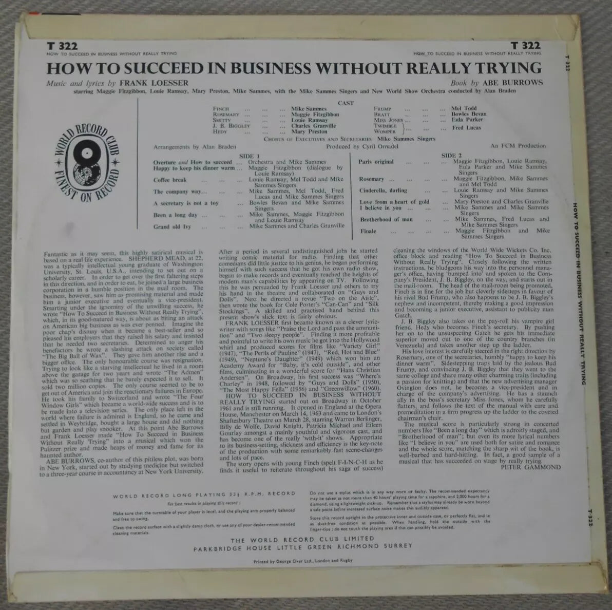 Various – How To Succeed In Business Without Really Trying - Vinyl LP - T322