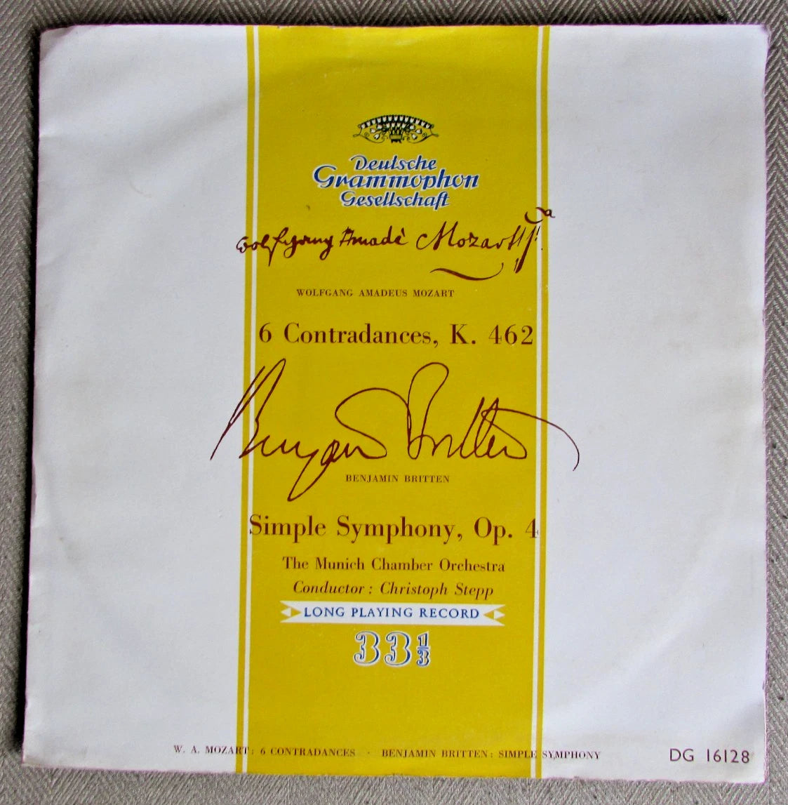 Mozart - 6 Contra Dances K.462 Simple Symphony op. 4 Munich Orchestra 10" Vinyl