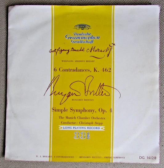 Mozart - 6 Contra Dances K.462 Simple Symphony op. 4 Munich Orchestra 10" Vinyl