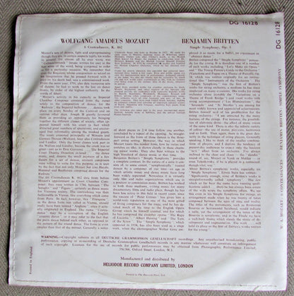 Mozart - 6 Contra Dances K.462 Simple Symphony op. 4 Munich Orchestra 10" Vinyl